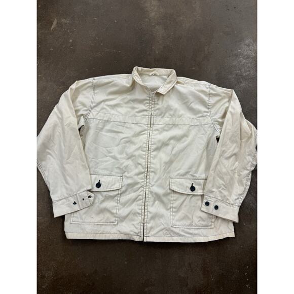 True Vintage 60s Talon Navy Chore Jacket Faded‎ Distressed Jacket Mens XLarge - Picture 1 of 13